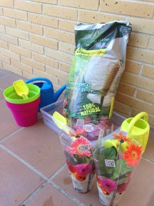 Todo preparado para mis jardineritos.